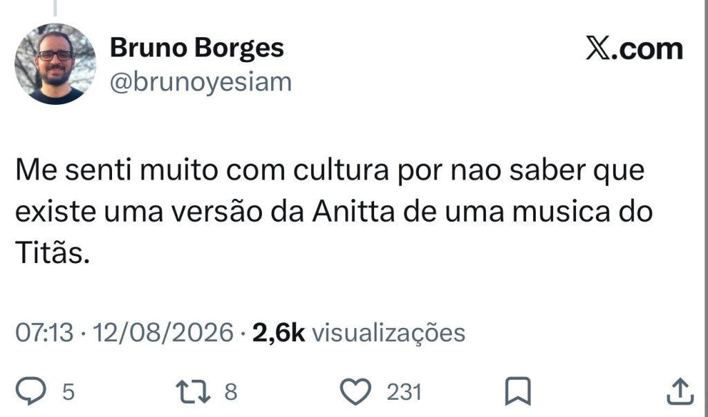 Um jovem pode não conhecer ‘Bichos Escrotos’ dos Titãs? Cover de Anitta gerou debate na internet